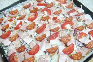 Placinta alsaciana( tarte flambée)