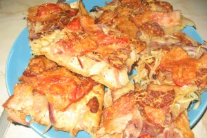 Placinta alsaciana( tarte flambée)
