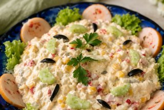 Salata cu paste si porumb