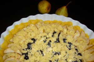 Tarta cu pere si struguri