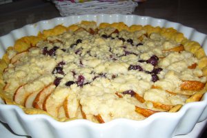 Tarta cu pere si struguri