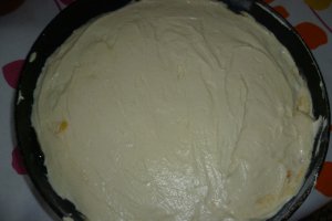 Prajitura cu aroma de vanilie si gem de caise
