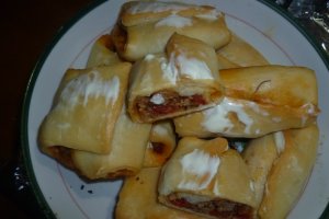 Pachetele cu carne si branza