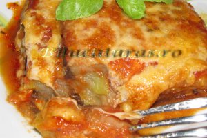 Vinete si dovlecei cu sos de rosii si parmezan