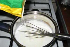 Gris cu lapte si sirop de zahar ars