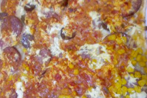 Pizza cu porumb si ciuperci pleurotus