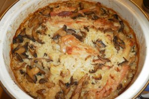 Pilaf cu ciuperci si curcan