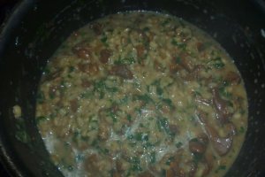 Ceafa de porc cu cereale si galbiori