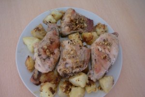 Conejo al horno a la catalana(iepure la cuptor in stil catalan)