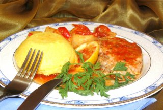 Muschi de porc in sos de legume