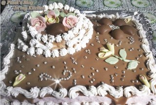 Tort cu Nutella, mousse de zmeura si glazura oglinda