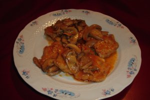 Escalop de porc cu ciuperci