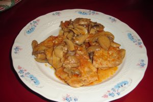 Escalop de porc cu ciuperci