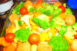 Sufleu de broccoli cu chiftele