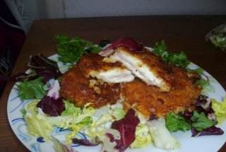 Mozzarella in crusta de fulgi de porumb