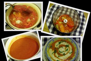 Supa de rosii cu sos tahini