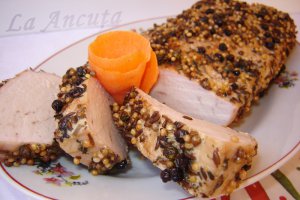 Cotlet de porc in crusta de condimente