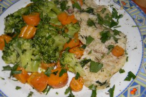 Cod file cu brocoli si morcovi -la tigaie