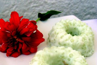 Budinca de tapioca cu matcha