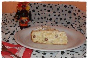 Budinca de macaroane cu branza dulce si stafide