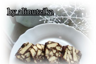 Salam de biscuiti reteta cu nuca si stafide - de post