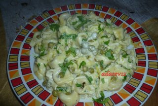 Tortellini cu prosciutto crudo si mazare