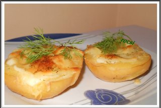 Cartofi umpluti cu cascaval la cuptor