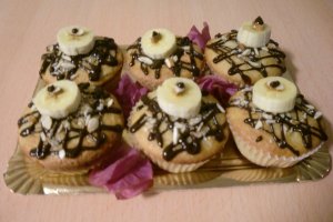 Muffins de banane cu ciocolata si fistic