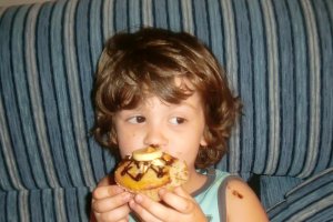 Muffins de banane cu ciocolata si fistic