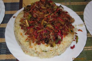 Orez cu legume asiatice si sos de soia!