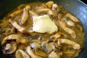 Pui stroganoff