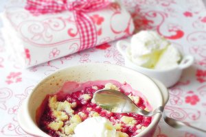 Crumble cu zmeura