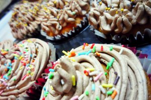 Muffins cu crema de ciocolata