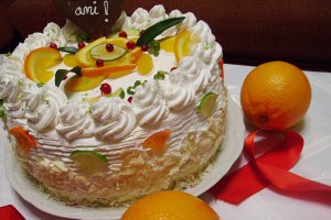 Tort Ramona (cu piersici şi portocale)
