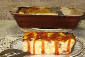 Budinca de paste cu cas si sunca de vita