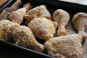 Pulpe de pui pane la cuptor
