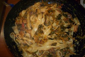 Tagliatelle cu varza si sunculita