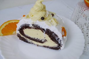 Ruladă krem á la krem cu cremă de portocale
