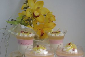 Mousse de sweetie si zmeura cu jeleu de sampanie