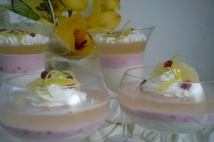 Mousse de sweetie si zmeura cu jeleu de sampanie