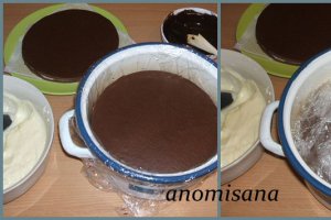 Tort cub de lapte acoperit cu pastă marshmallow pentru moţ