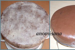 Tort cub de lapte acoperit cu pastă marshmallow pentru moţ