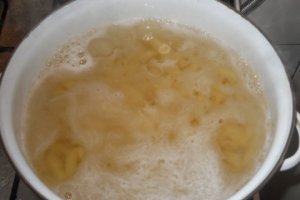 Penne cu spuma de praz si smantana