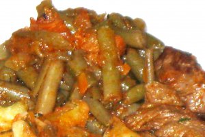 Fasole verde cu carne de vitel