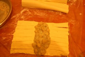 Strudel cu ciuperci