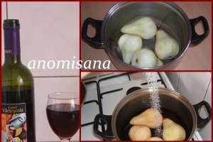 Pere în sos de vin roşu