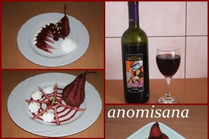 Pere în sos de vin roşu