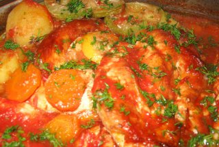 Ghiveci cu legume si piept de pui