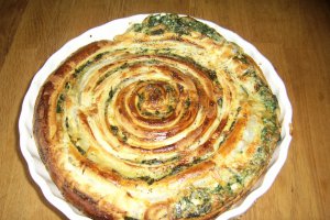 Spirala cu spanac,branza Brie si mac