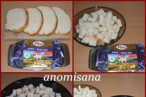 Supă de sfeclă cu roşii, crutoane şi brânză feta